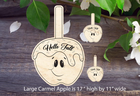 Download Happy Fall Carmel Apple Sign - Premium Bundle